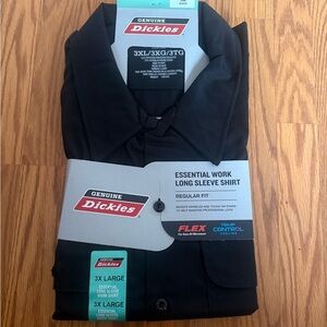 Dickies Black Flex Long Sleeve Shirt
